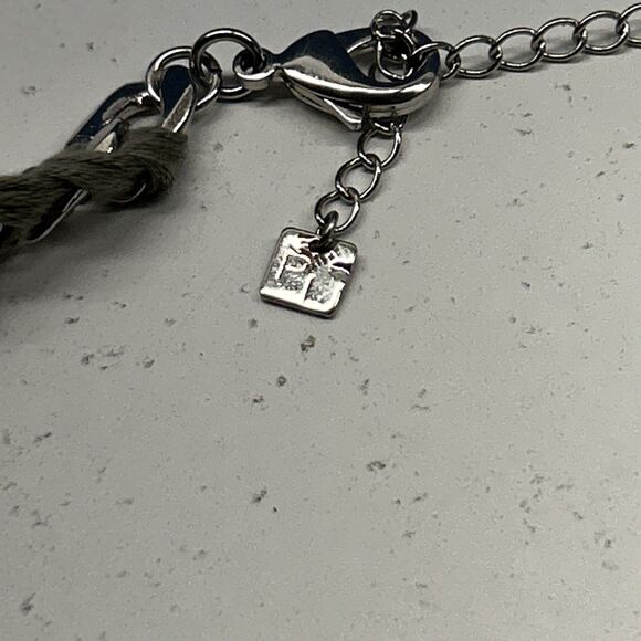 Vintage Parklane Nadia Statement Choker Silver Crystal Silk 20” NWT Necklace - Picture 5 of 16